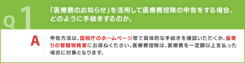 医療費のお知らせ Q&A